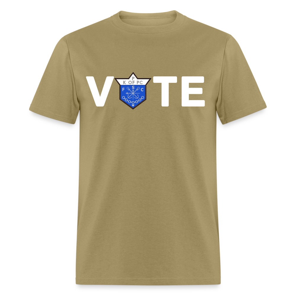 CLAVERS VOTE T-SHIRT - khaki