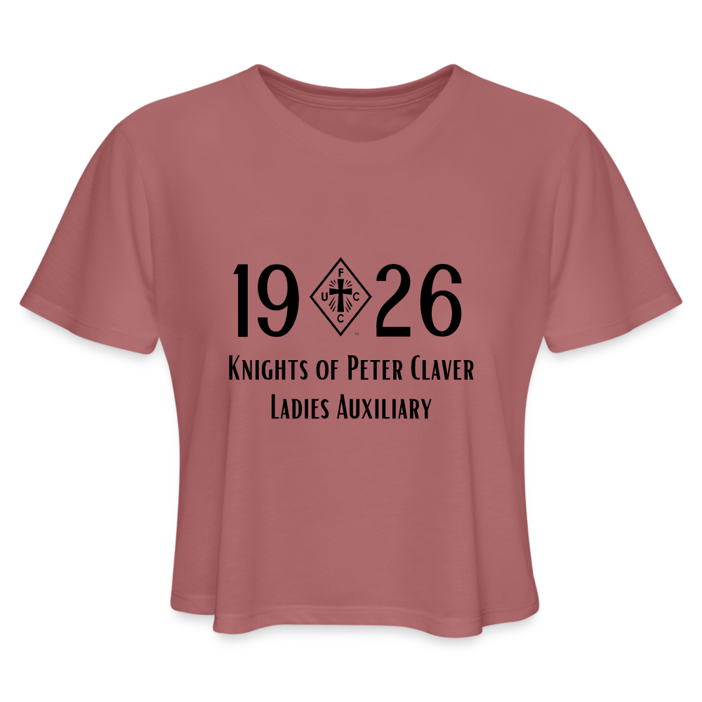 Women's Cropped T-Shirt - mauve