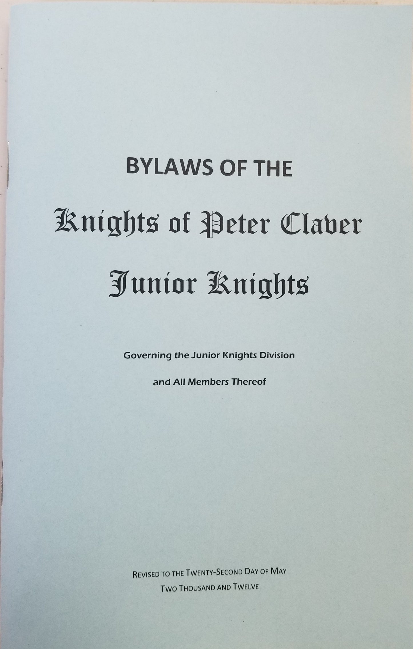 Jr Knights Constitution/Handbook