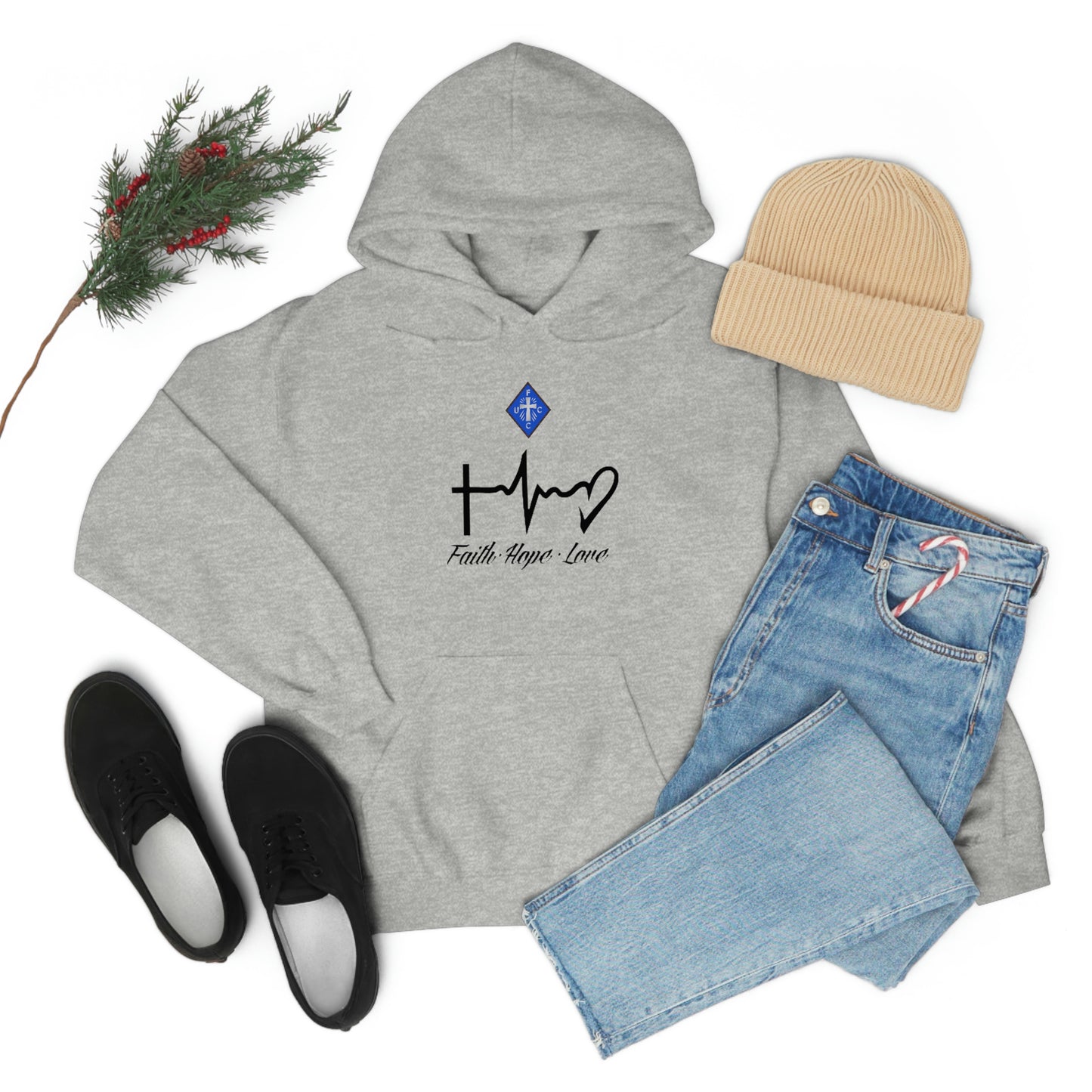 Ladies Faith-Hope-Love Hooded Sweatshirt