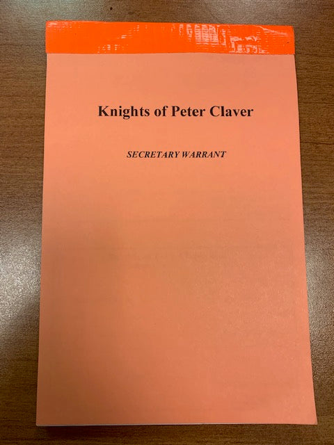 Secretary Warrant Book