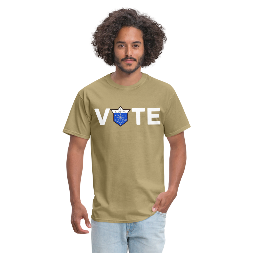 CLAVERS VOTE T-SHIRT - khaki