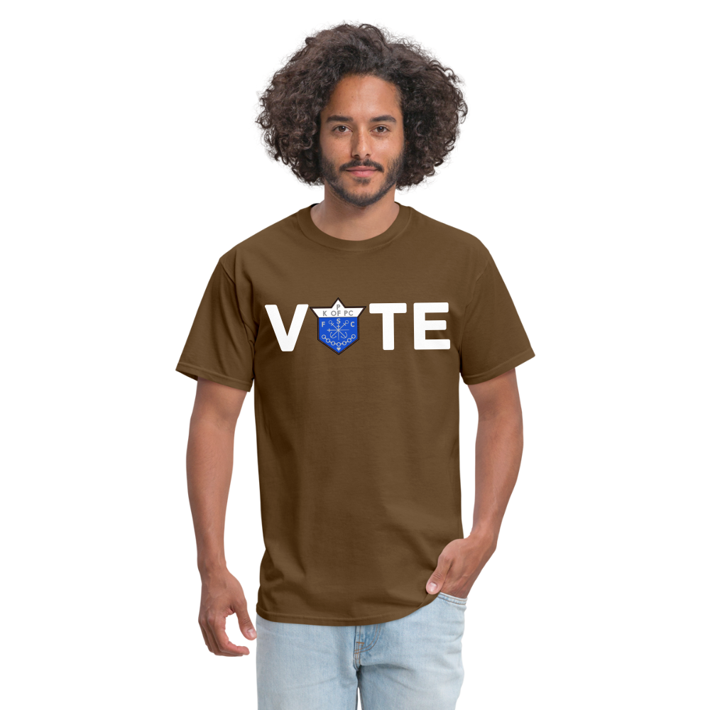 CLAVERS VOTE T-SHIRT - brown