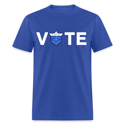 CLAVERS VOTE T-SHIRT - royal blue