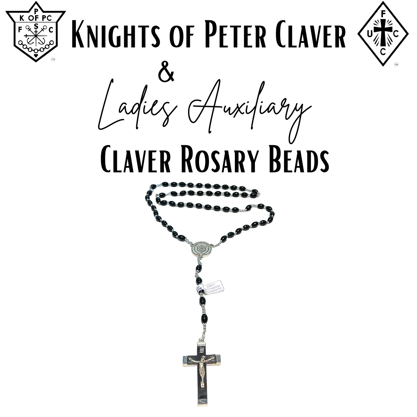 Ladies (White)Claver Rosary Beads