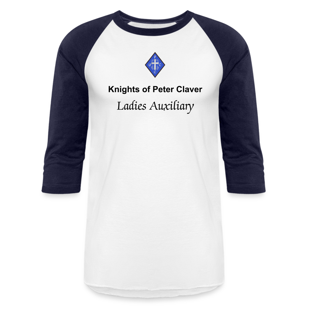 Ladies Baseball T-Shirt - white/navy