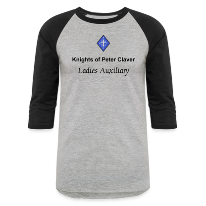 Ladies Baseball T-Shirt - heather gray/black