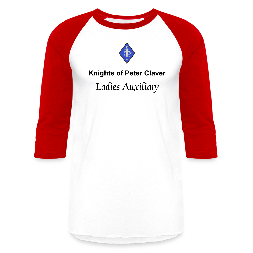 Ladies Baseball T-Shirt - white/red
