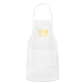 Adjustable Apron with Gold Writing - white