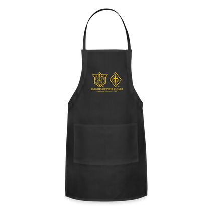 Adjustable Apron with Gold Writing - black