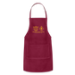 Adjustable Apron with Gold Writing - burgundy