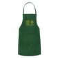 Adjustable Apron with Gold Writing - forest green